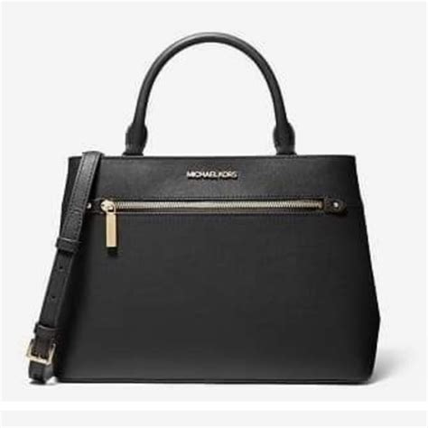 michael kors hailee large|Michael Kors Hailee Large Satchel With Sling, Leather, Black.